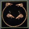 Vintage Borzoi Bracelet with matching earrings