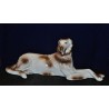 Liggende elegante porseleinen Borzoi